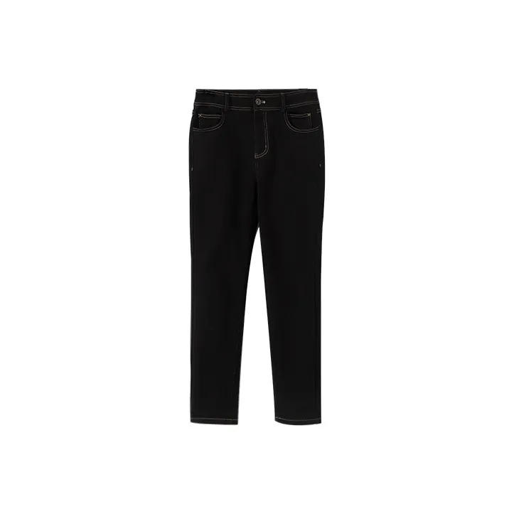 YUMOMO STAR Jeans Women's Simple Black-0