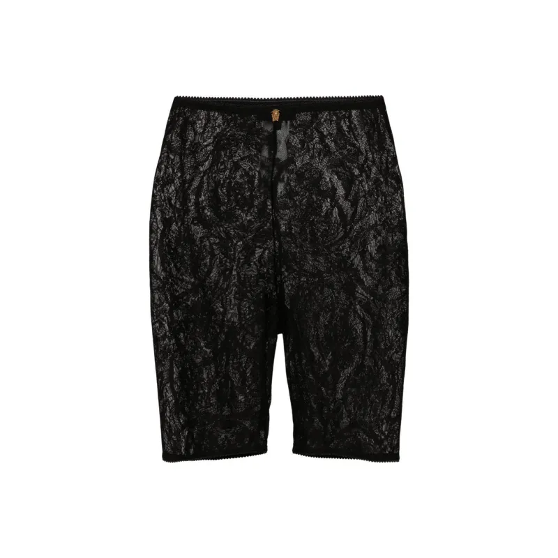 VERSACE Baroque-patterned Shapewear Shorts-0