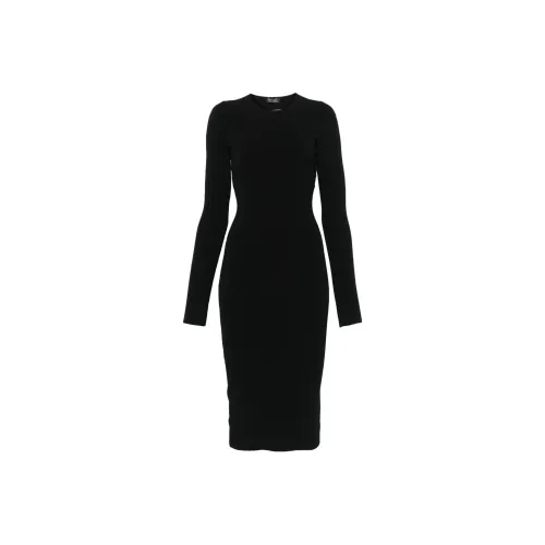 Mugler Long Sleeved Dress Women's Black