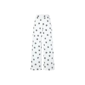 Mu Xiao Xin Casual Pants Women's Dog Claw Print