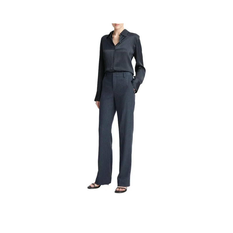 VINCE Suit Trouser Women's Obsidian/Silver Gray-0