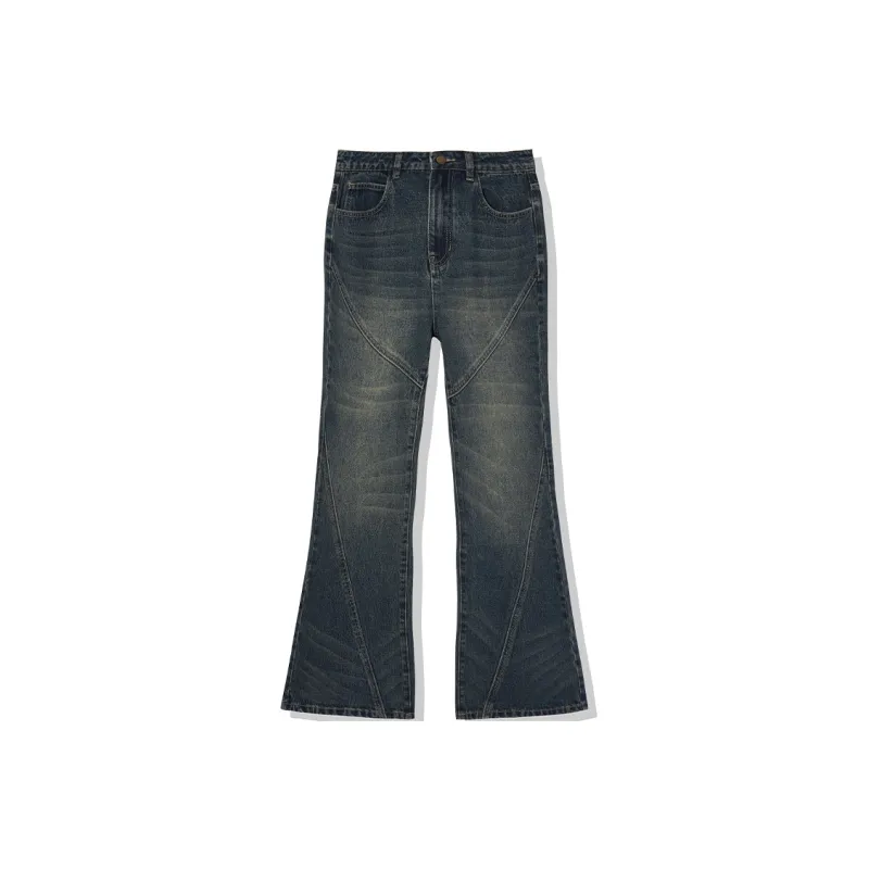 LA CRAWFISH Jeans Women's Washed Blue Green-0