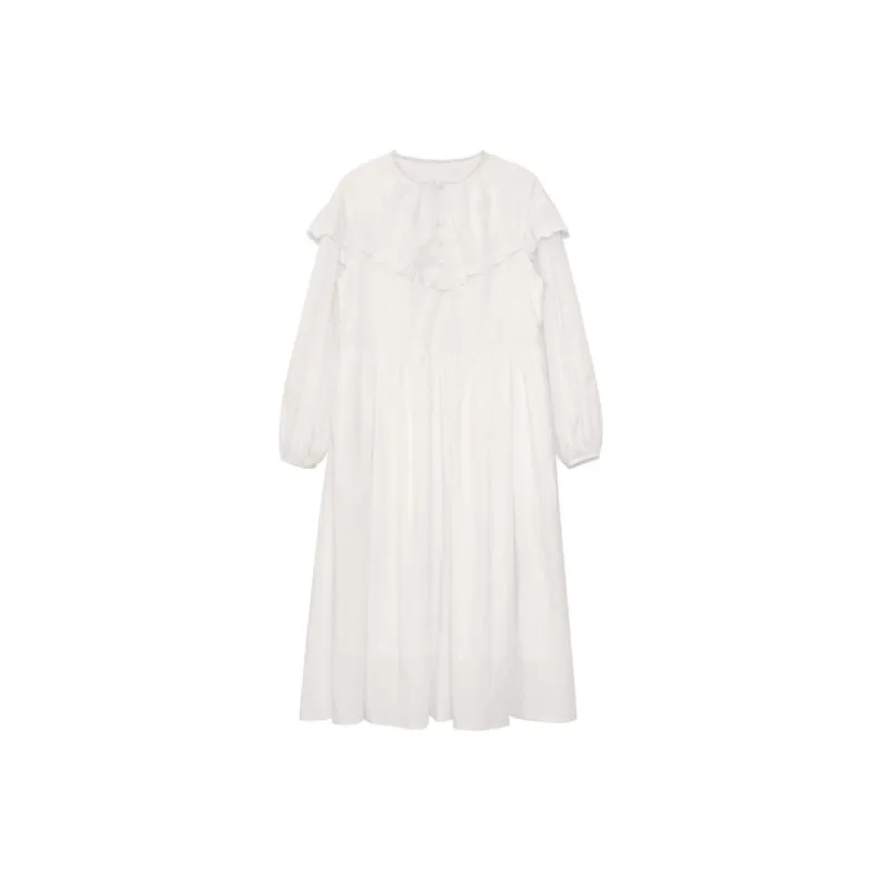 Boutique By Babymoon Long-Sleeved Dresses Women's White-0