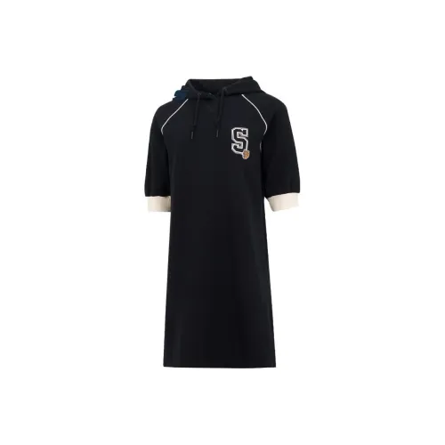 Skechers Short Sleeved Dresses Women's Carbon Black