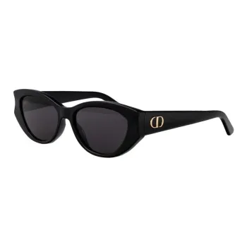 DIOR Irregular Shape Sunglasses Women's Black