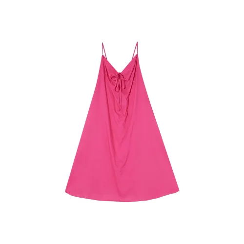 QYPRF Sleeveless Dresses Women's Rose Red