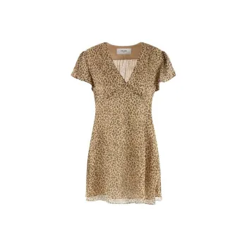 CELINE Leopard Print Mini Dress