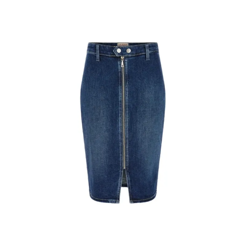 GUESS Denim Long Skirts Women's Blue-0