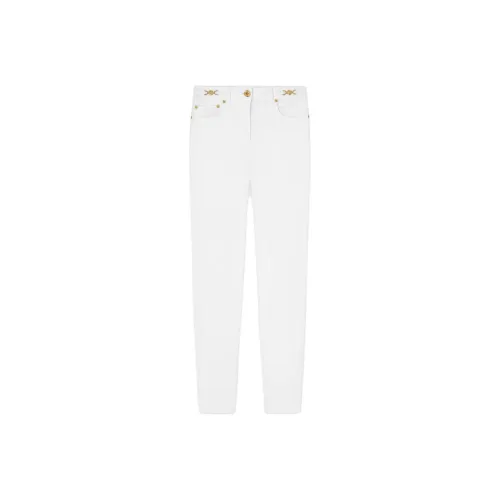 VERSACE Medusa Plaque Logo Patch Skinny Jeans
