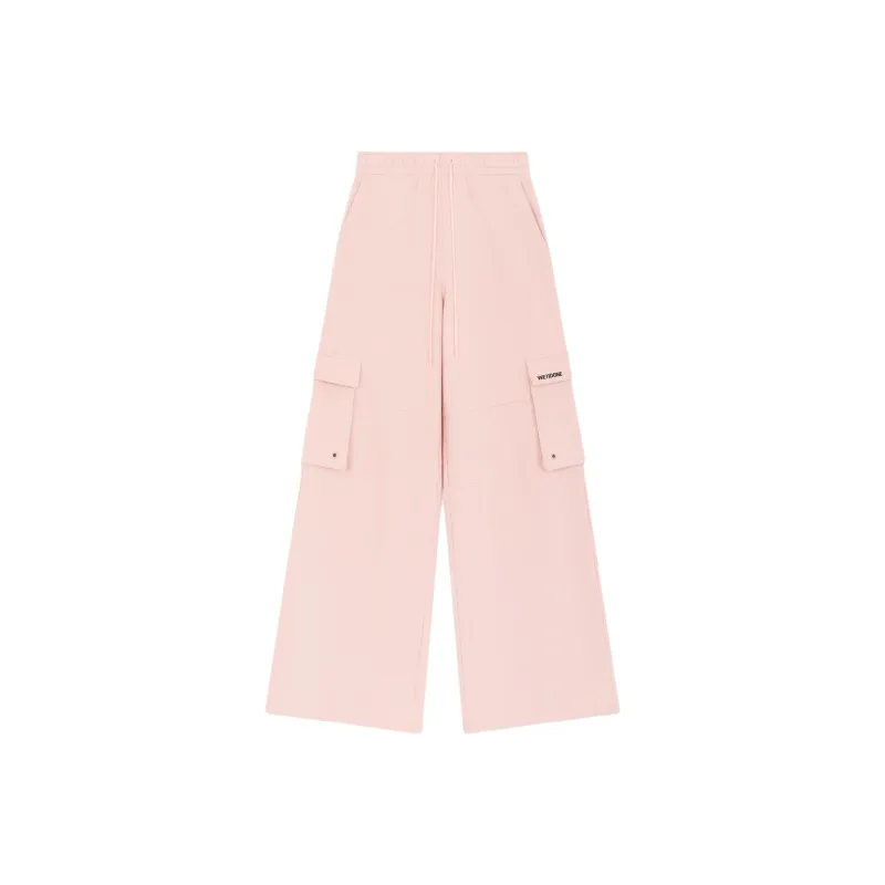 WE11DONE FW24 Knitted Sweatpants Women's Pink-0