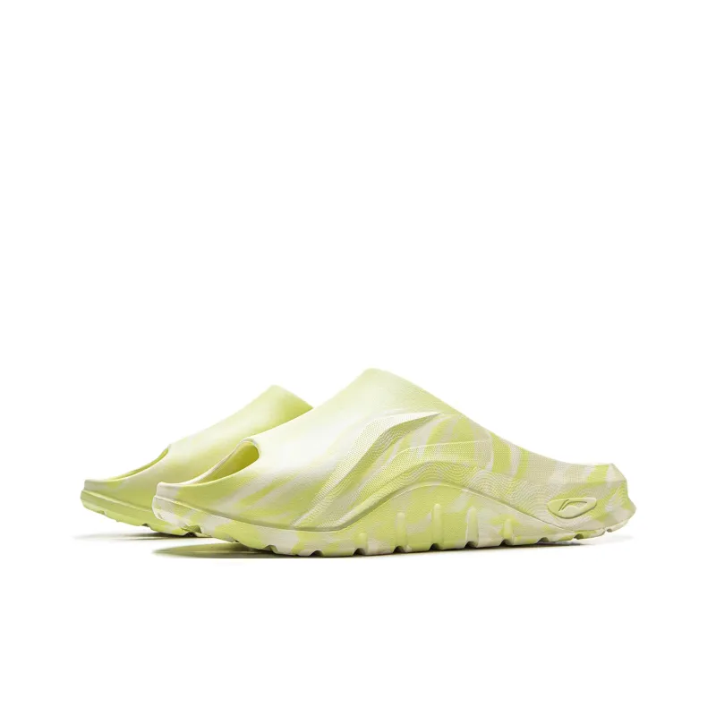 YINGXIONGLIANMENGYONGCHIPAIDUI x LiNing Soft Clap Slip Resistant Abrasion Resistant Slide Slippers Unisex Green-2