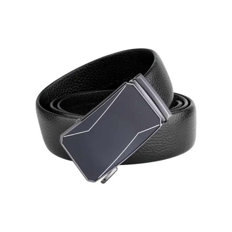 PISHUSHU Cow Leather Belts Men's Width 3.5cm-2