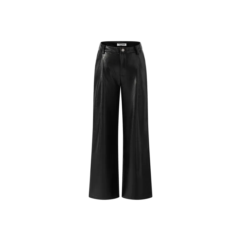 CLIMAX VISION Leather Pants Women's Black-0