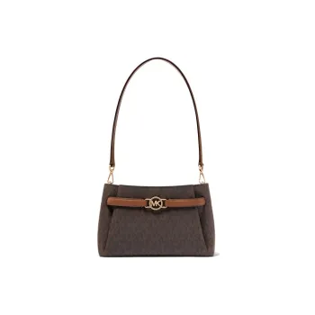 MICHAEL KORS Artificial Leather Shoulder Bag Women's Dark Brown & Acorn Brown