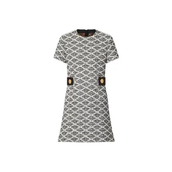 LOUIS VUITTON Malletage Tweed Martingale Dress