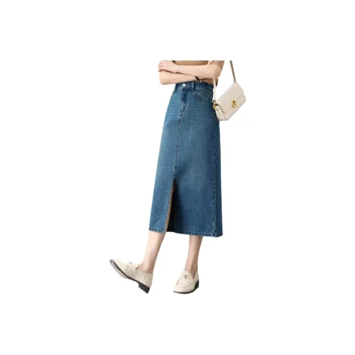 HIPPIEMISS Denim Long Skirts Women's