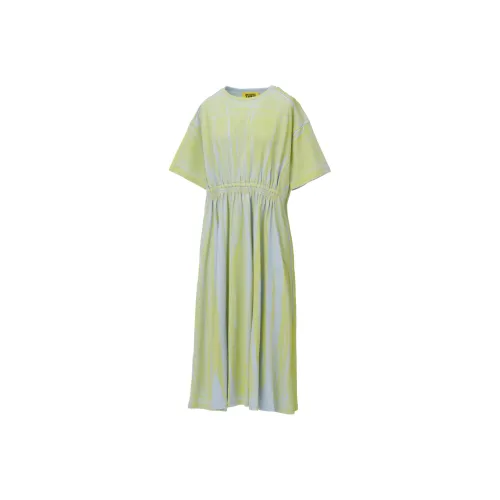 Onitsuka Tiger PRINTED SS25 Short-Sleeved Dresses Women's Light Blue/Yellow