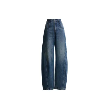 SEASON HIGH Jeans Women's Vintage Dark Blue