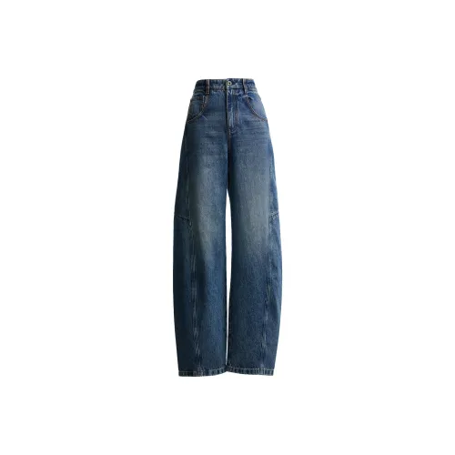 SEASON HIGH Jeans Women's Vintage Dark Blue