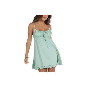 PRINCESS POLLY EMPRESS OF LOVE MINI DRESS SAGE Slip Dress Women's SAGE/Sage Green