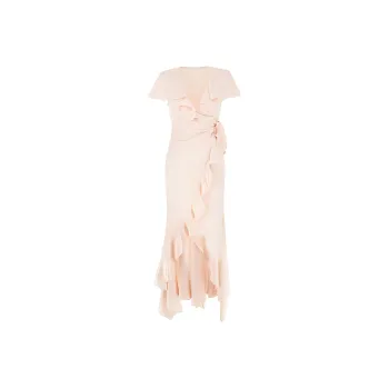 PHILOSOPHY DI LORENZO SERAFINI Ruffled Satin Wrap Dress