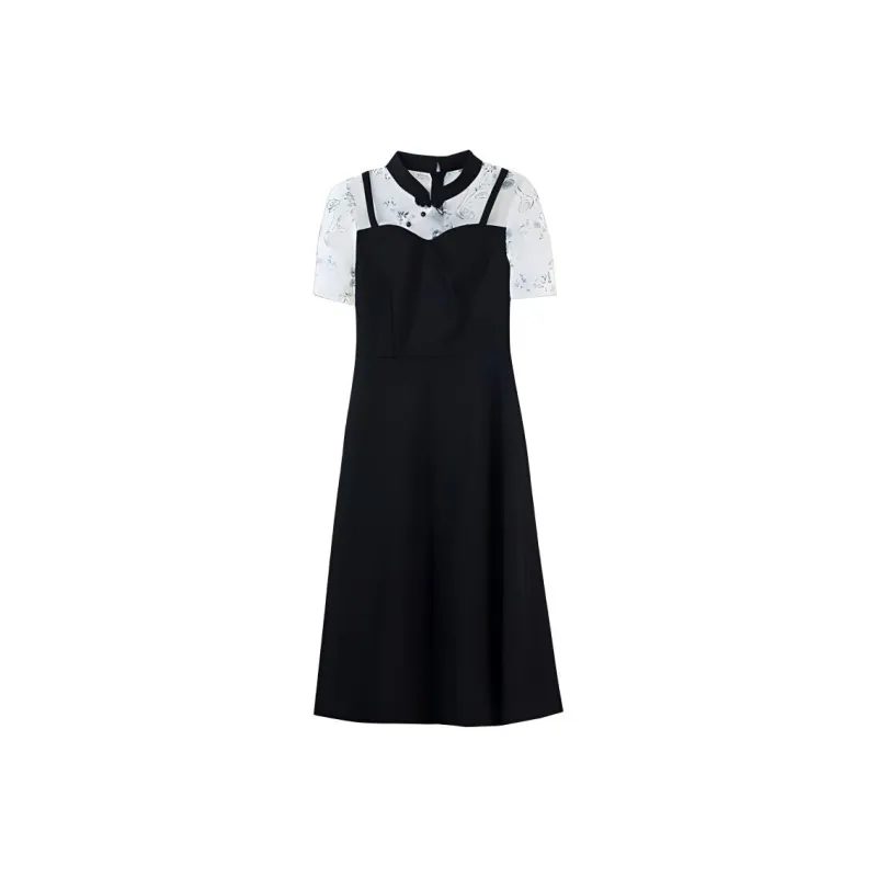 ETSE Short Sleeved Dresses Women's Black-0