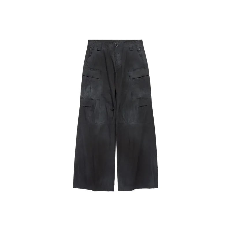 Balenciaga Cargo Pants Loose Fit Women's Black-0