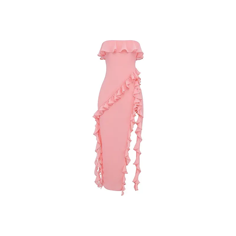 HOUSE OF CB SARINA Sleeveless Dress Women's Apricot/Coral-0