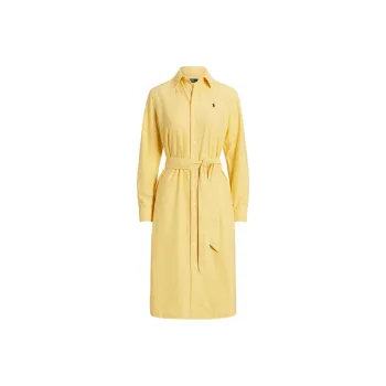 Polo Ralph Lauren SS24 Long Sleeved Dress Women's Yellow