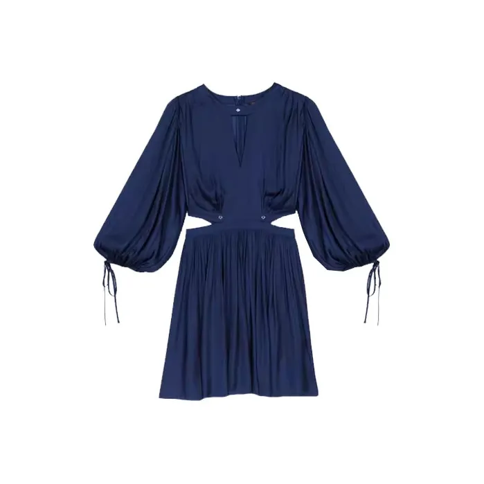 Maje Long Sleeved Dress Women's Dark Blue-0