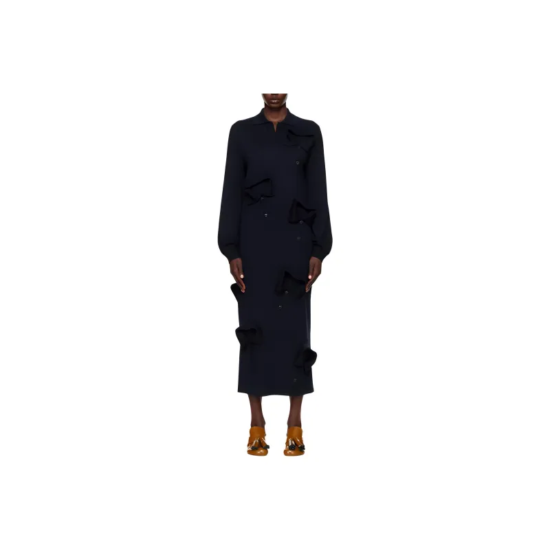 MOSCHINO Long Sleeved Dress Women's Dark Blue-0