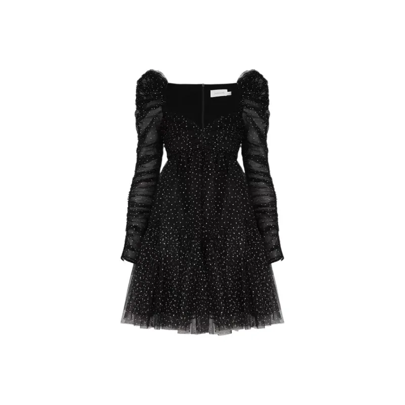 Zimmermann FW24 Long-Sleeved Dresses Women's Black-0