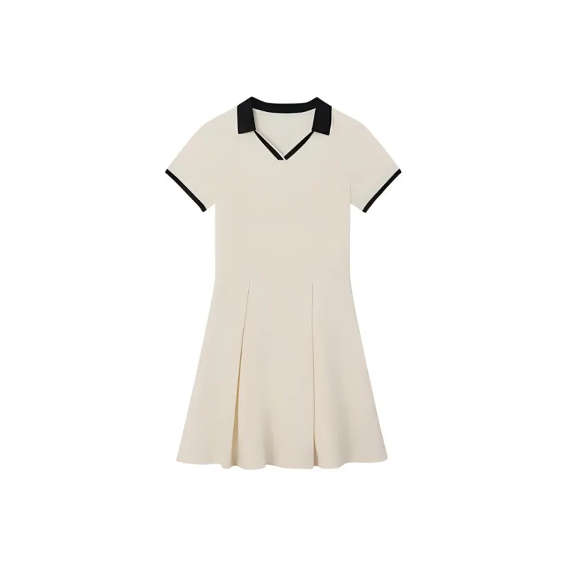 SPYDER NATURE GOLF Short Sleeved Dress Women's Ecru-0