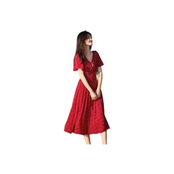 XWI Short Sleeved Dress Women's Red