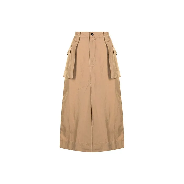 GANNI Casual Long Skirts Women's Brown-0