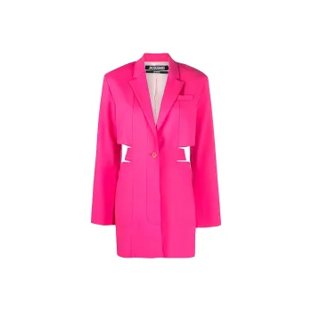 Jacquemus Long-Sleeved Dresses Women's Rose Red