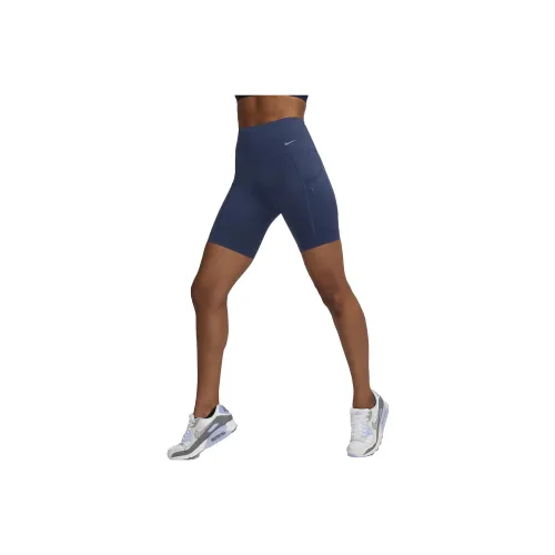 Nike Firm-Support High-Waisted 8' Biker Shorts With Pockets Casual Shorts Women's Midnight Navy