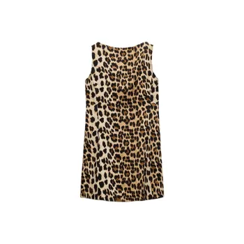 ZARA ZW Series Sleeveless Dress Women's Leopard Print
