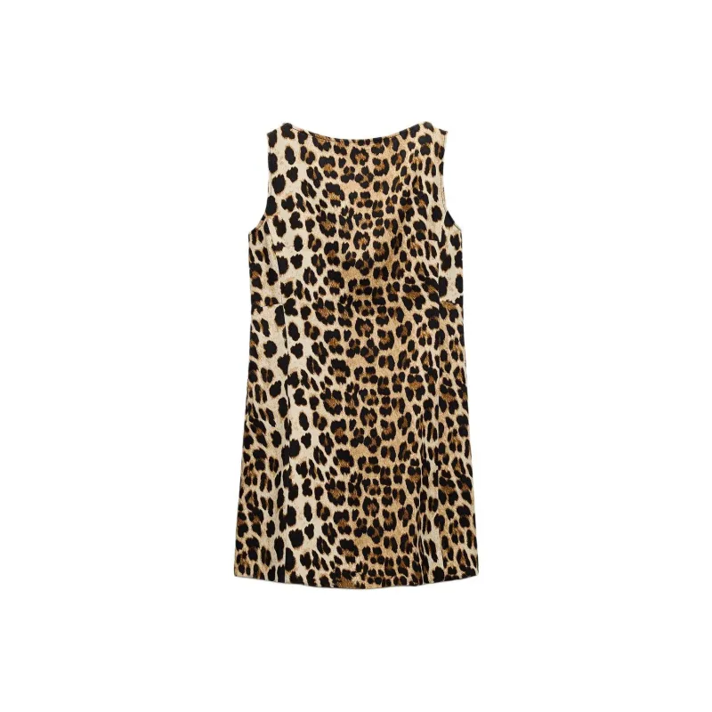 ZARA ZW Series Sleeveless Dress Women's Leopard Print-0