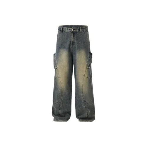 YINLEI Jeans Unisex Nostalgic Blue