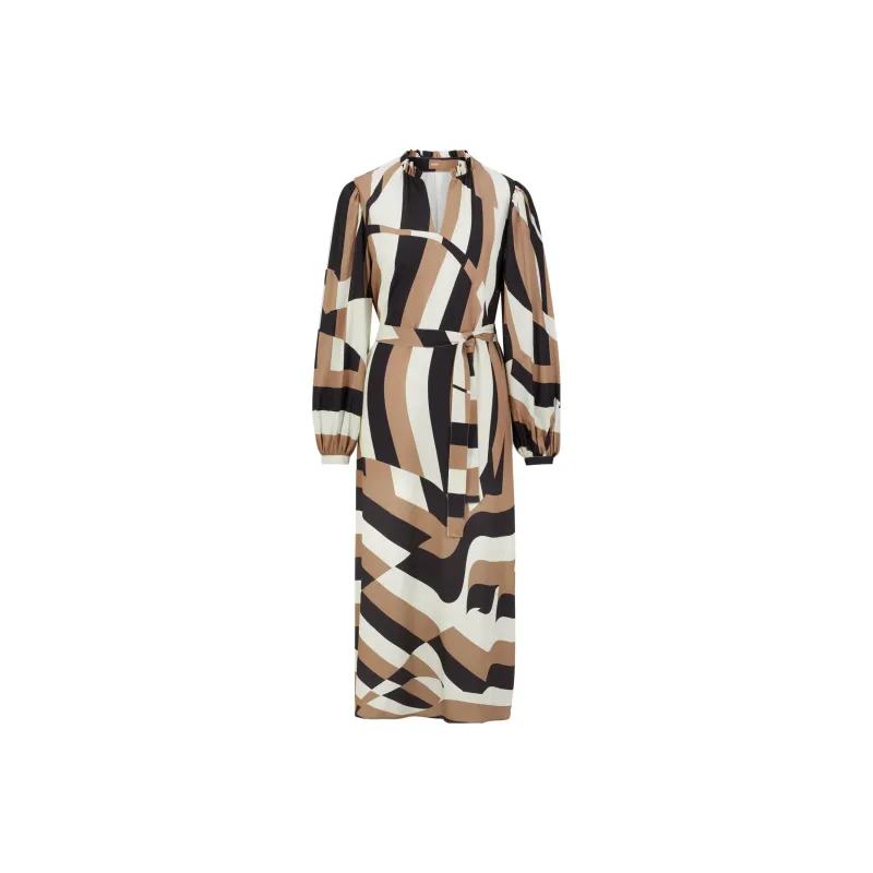 HUGO BOSS Long Sleeved Dresses Women's Brown-0