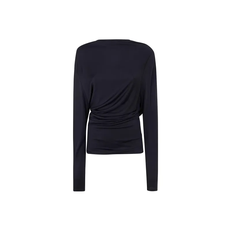 Jacquemus Draped Long Sleeved Mini Dress-0