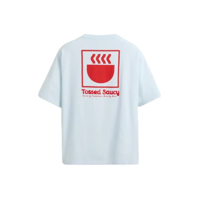 ZARA T Shirts Men Sky Blue-1