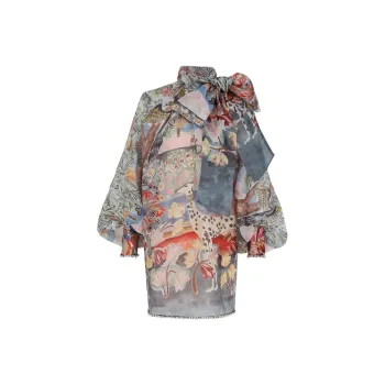 Zimmermann FW24 Long Sleeved Dress Women's Eden Garden Pattern