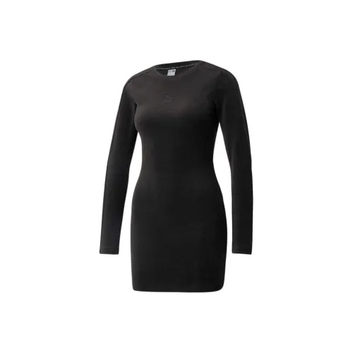 PUMA Long-Sleeved Dresses Women's Black