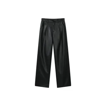 ETSE Leather Pants Women's Black