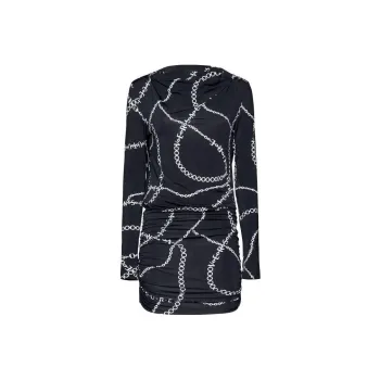 VERSACE JEANS COUTURE Long Sleeved Open Back Mini Dress