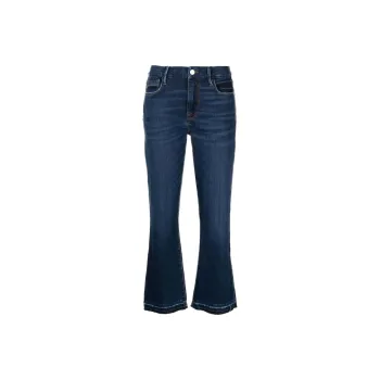 FRAME High-Rise Cropped Flared Jeans