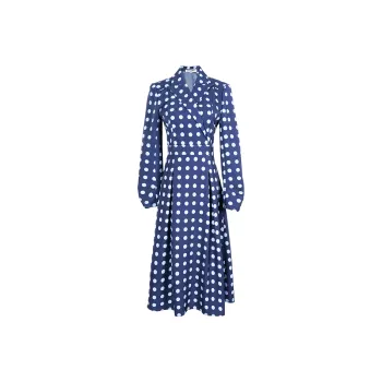 MISSSHINE Long Sleeved Dresses Women's Gray Blue