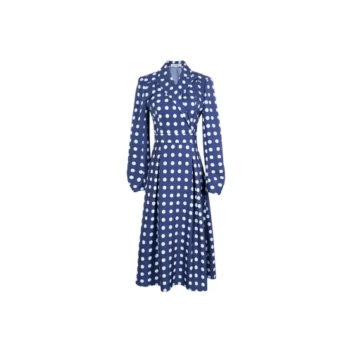 MISSSHINE Long Sleeved Dresses Women's Gray Blue